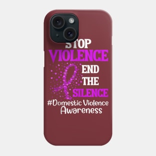 Stop violence end the silence Phone Case