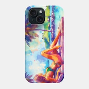 Artistic illustration of a beach scene Phone Case