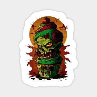 Graffiti Zombie Cupcake Magnet