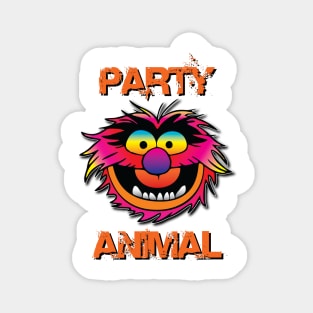 Party Animal Muppet - Orange Magnet