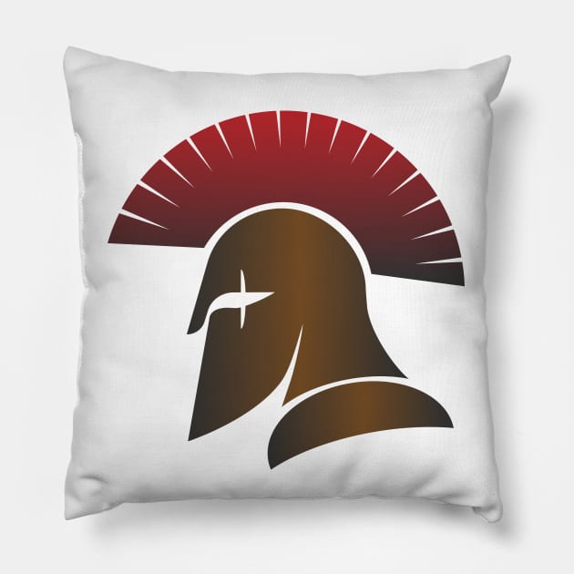 Ancient warrior helmet design Pillow by It'sMyTime