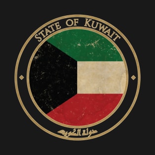 Vintage State of Kuwait Asia Asian Flag T-Shirt