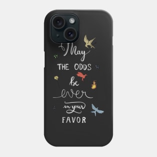 Hunger Games quality calligraphy - black version - green Phone Case