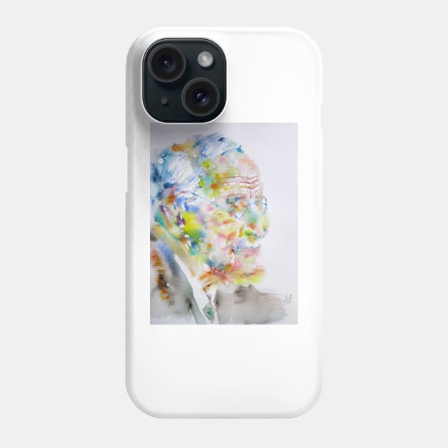 CARL JUNG - watercolor portrait .2 Phone Case by lautir