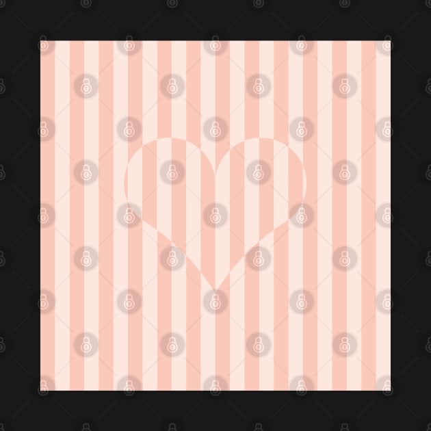 Striped Heart by kallyfactory