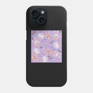 Ouch Nurse Stuffies on Dull Purple Phone Case