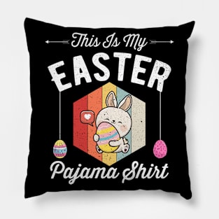 This Is My Easter Pajama Shirt Funny Easter Day Pillow