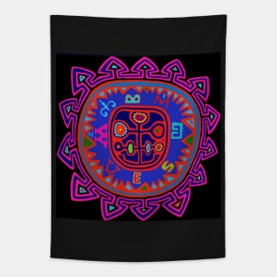 Kuna Indian Mola Compass Tapestry