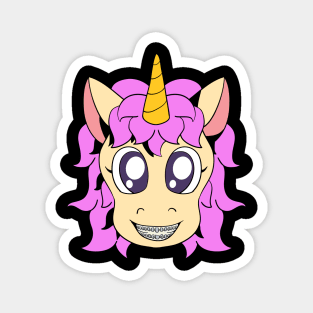 Unicorn with braces Magnet