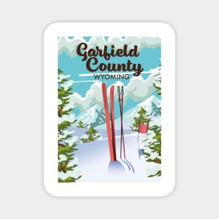 Garfield County Wyoming Ski poster Magnet