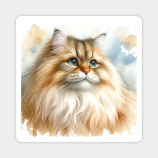 Ragamuffin - Watercolor Cat Magnet