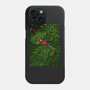 Rosellas in the Pomegranate Tree Phone Case