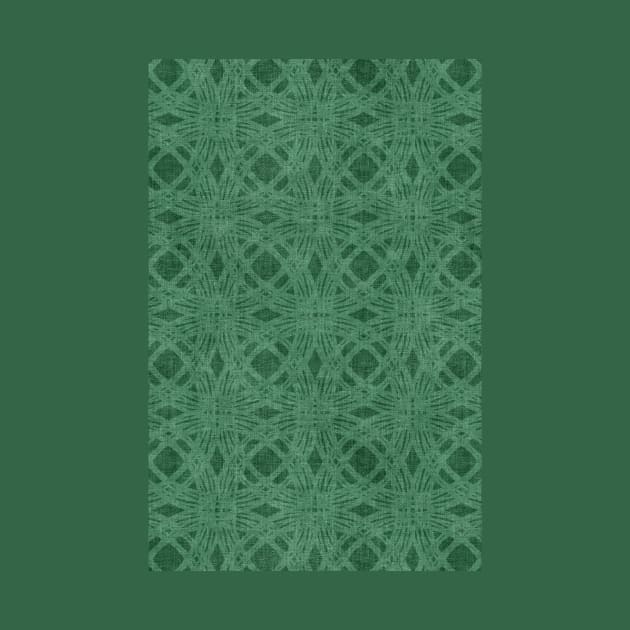 Moss Green Linen Textured Circles by micklyn