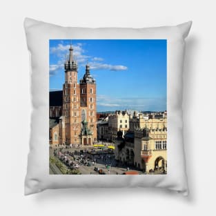 Krakow Poland St Mary's Basilica Old Town Pillow