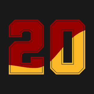 20 || Sport Number | Yellow Red T-Shirt