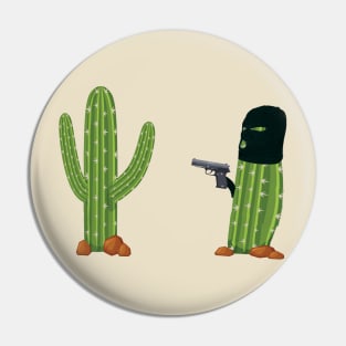 Cactus Humor Funny Cactus Pun Hands Up Pin