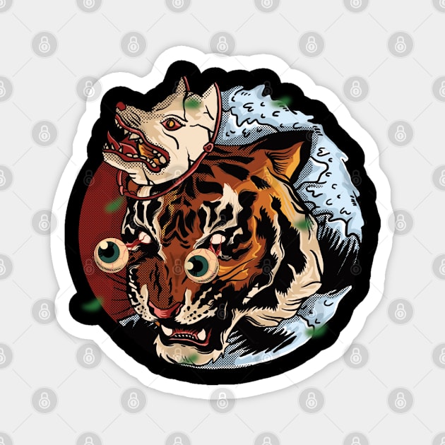 Tiger Mask T-Shirt Magnet by UghStudio