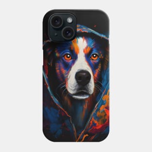 Dog wearing hoodie Phone Case