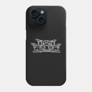 White on Black Geoglyph 2 (Totk) Phone Case