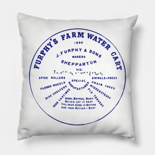 Furphy Water Tank - blue Pillow