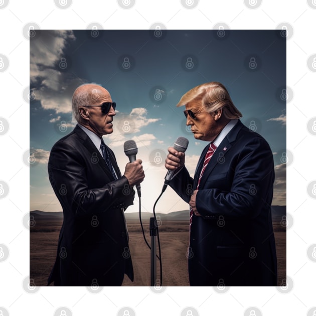 Trump vs Biden - Tshirt Design by Maverick Media