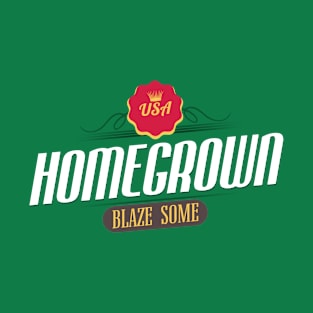 USA Homegrown "Blaze Some" Weed Apparel T-Shirt