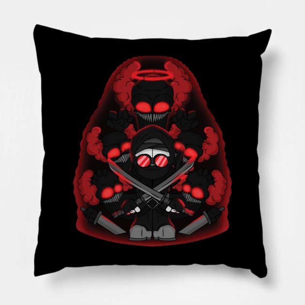 fnf madness combat hank and tricky EXPURGATION art Pillow by Renovich