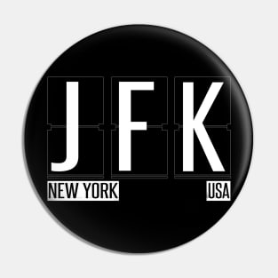 JFK - New York Airport Code Souvenir or Gift Shirt Pin