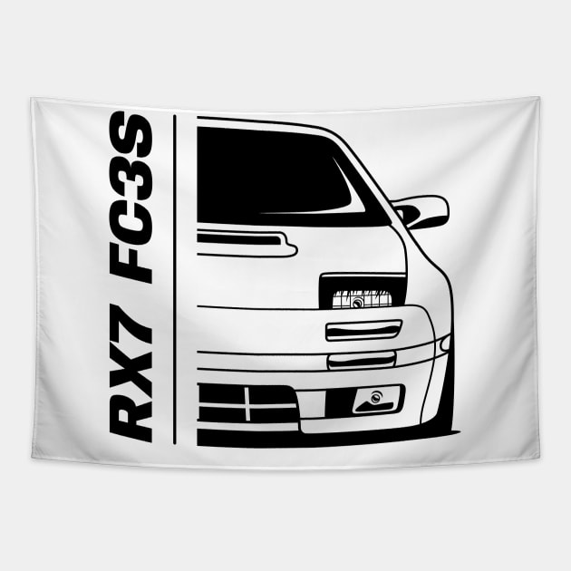 RX 7 FC Front Tapestry by GoldenTuners