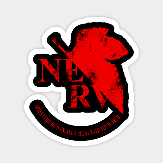 Grunged NERV Logo Magnet by A_Buddy89