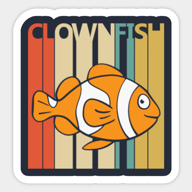Vintage Nemo Clown Fish Gift Clown Fish Sticker Teepublic