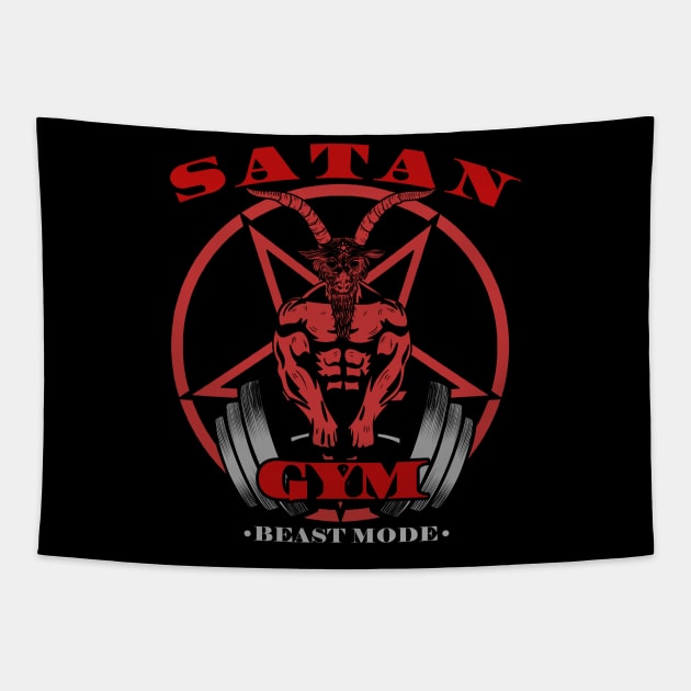 Satan Gym Tapestry by absolemstudio