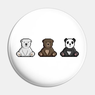 The Trio Bears | We Bears Pixel Art Pin