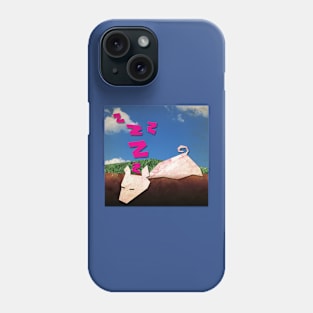 LE COCHON DE SNOOZE (A snoozing pig). Phone Case