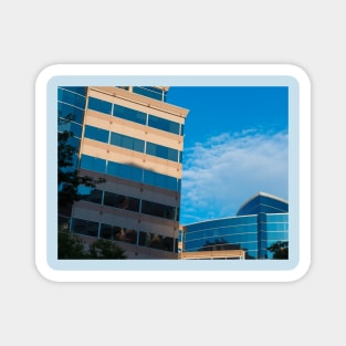 Buildings, shadows, sky Magnet