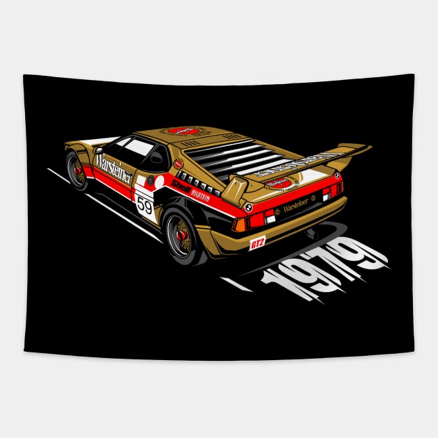 BMW M1 Procar Gold Tapestry by aredie19