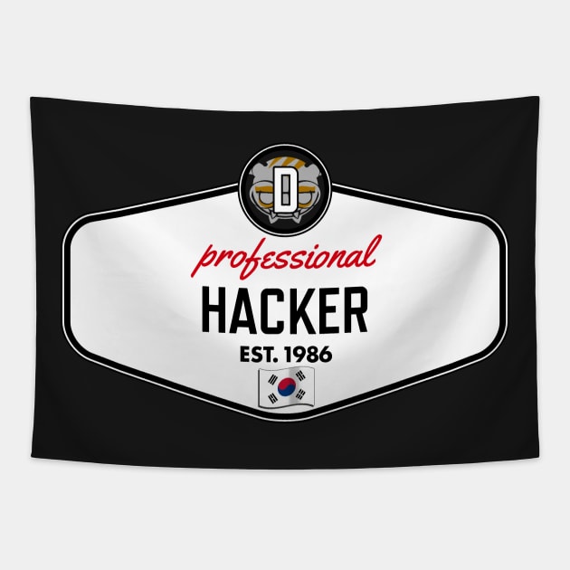 The Hacker (w/Graphic) Tapestry by Roufxis