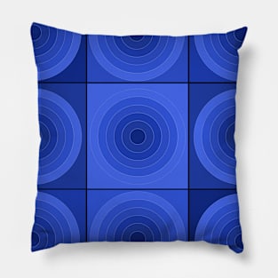 Blue Circles 1 Pillow