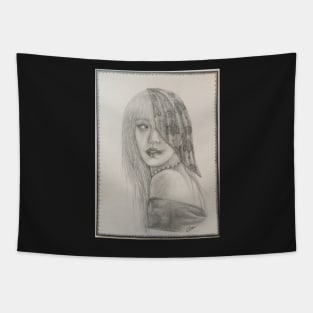 Wendy (Red Velvet) psycho drawing Tapestry