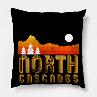 North Cascades  national park retro vintage Pillow