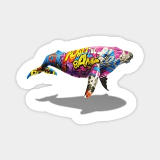 Graffiti Whale Magnet