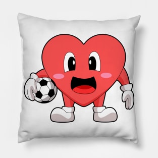 Heart Soccer player Soccer Pillow