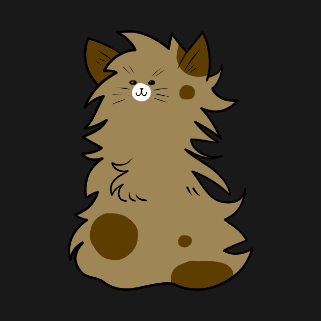 Fluffy Cat Blob with Spots by saradaboru