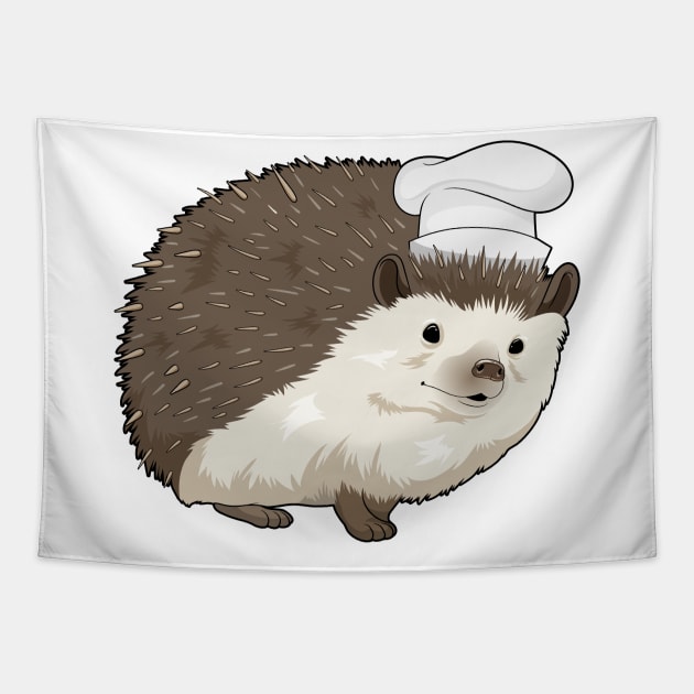 Hedgehog Cook Chef hat Tapestry by Markus Schnabel