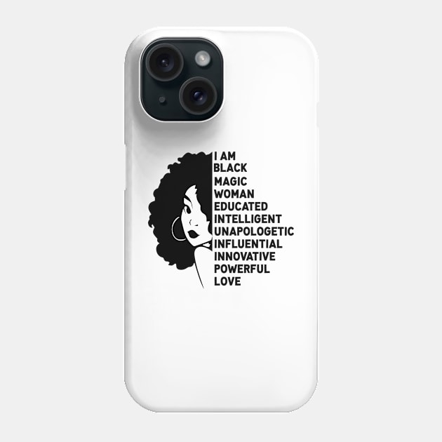 I Am | Black Woman | Beautiful | Love | Innovative | Powerful Phone Case by Houseofwinning