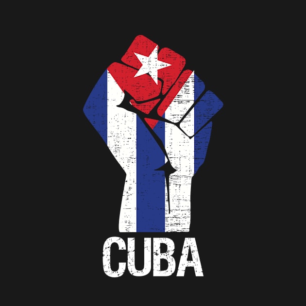 Cuba Flag Vintage Fist by Gtrx20