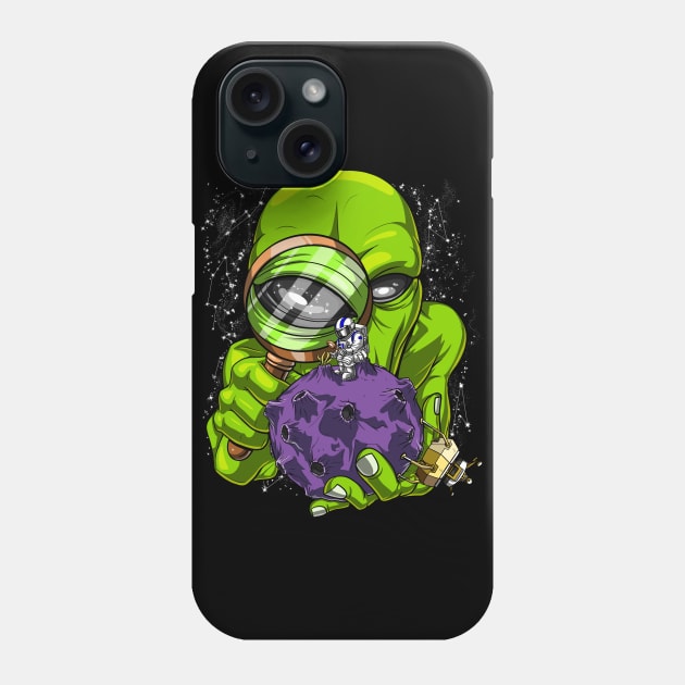 Astronaut Alien Abduction Phone Case by underheaven