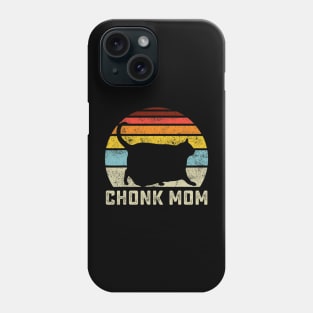 Chonk Cat Mom Scale Meme Funny Retro Style Mommy Cats Memes Phone Case