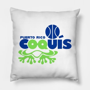 Vintage Puerto Rico Coquis Basketball CBA 1983 Pillow