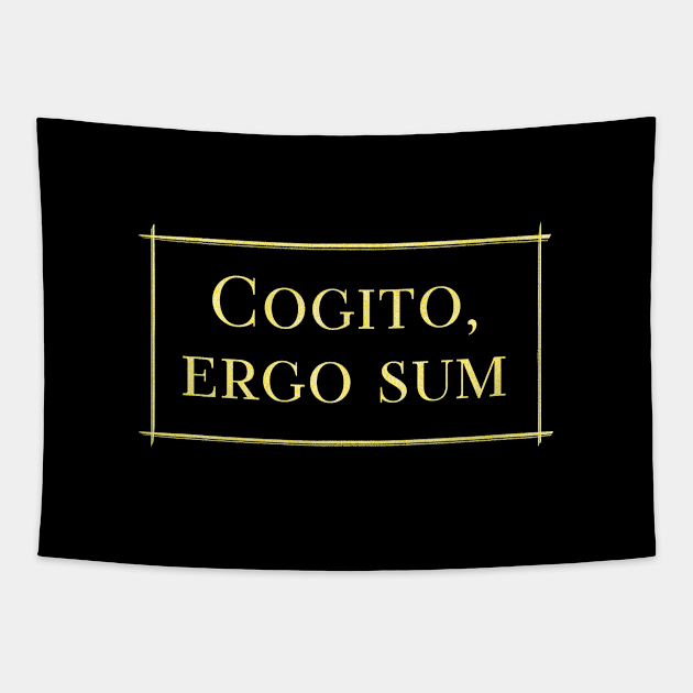 Cogito, ergo sum - I think, therefore I am Tapestry by Kuchinska design